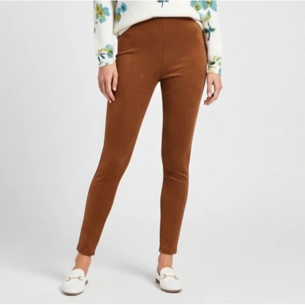 Old Navy Stevie High-Waisted Stretch Ponte Knit Leggings Pants Fall Brown S NWOT